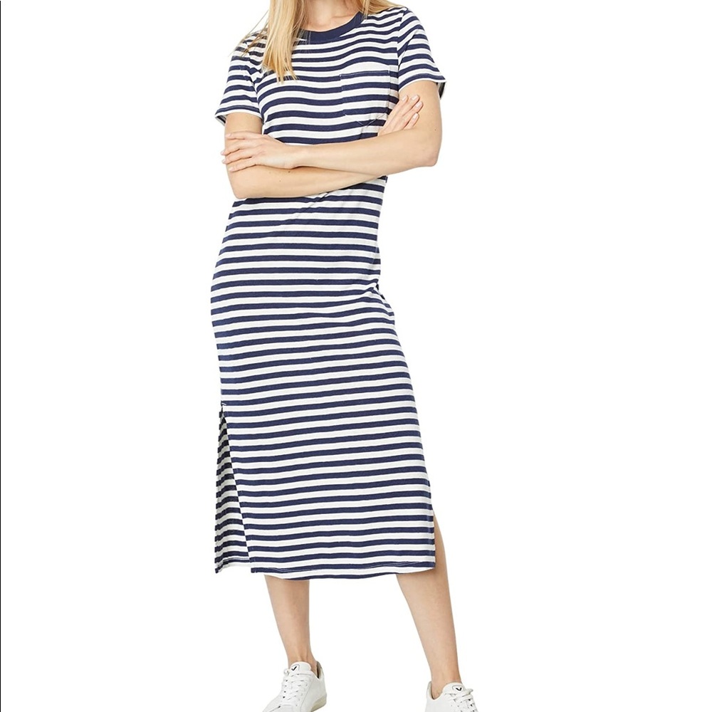 Stripe midi t-shirt dress
